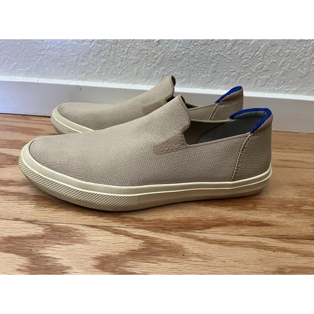 Rothy's The Original Slip On Sneaker Sand Beige Knit Shoes Women's Size 8.5